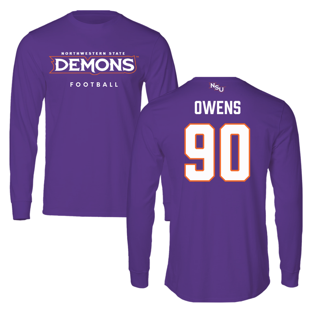 Northwestern State University Football Purple Demons Long Sleeve - #90 Chancellor Owens