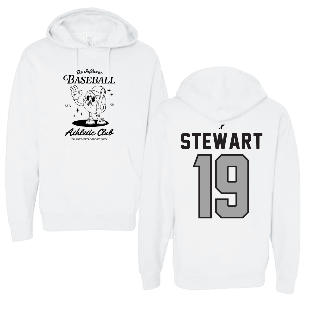 Baseball White Influxer Athletic Club Hoodie - #19 Owen Stewart