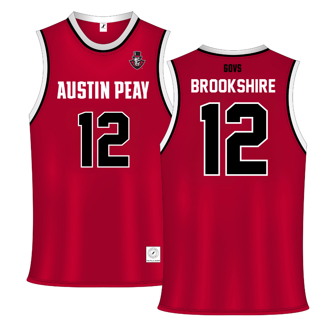 Austin Peay State University Red Basketball Jersey - #12 Anton Brookshire
