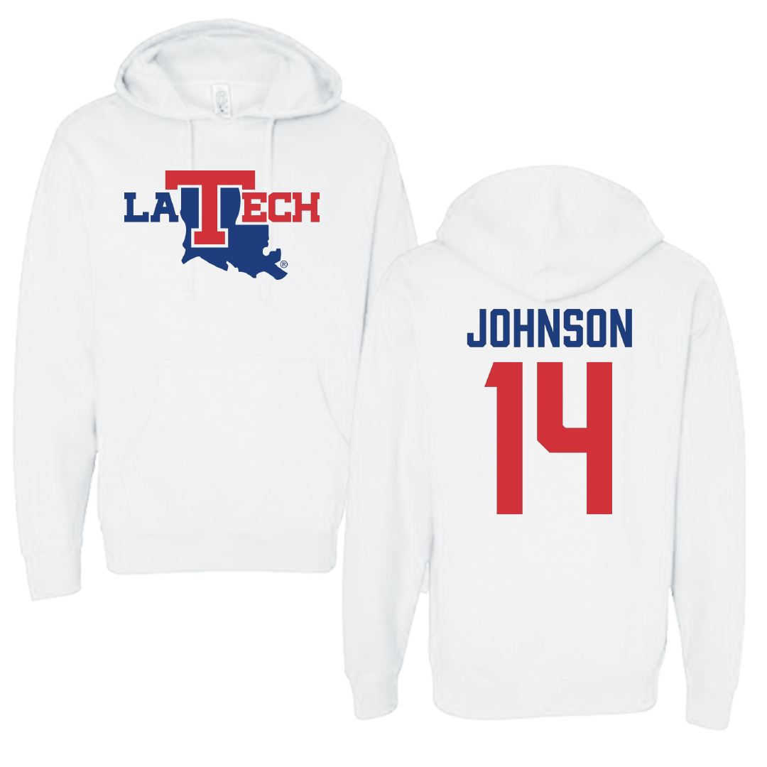 Louisiana Tech University Volleyball White Hoodie - #14 McKenzie Johnson
