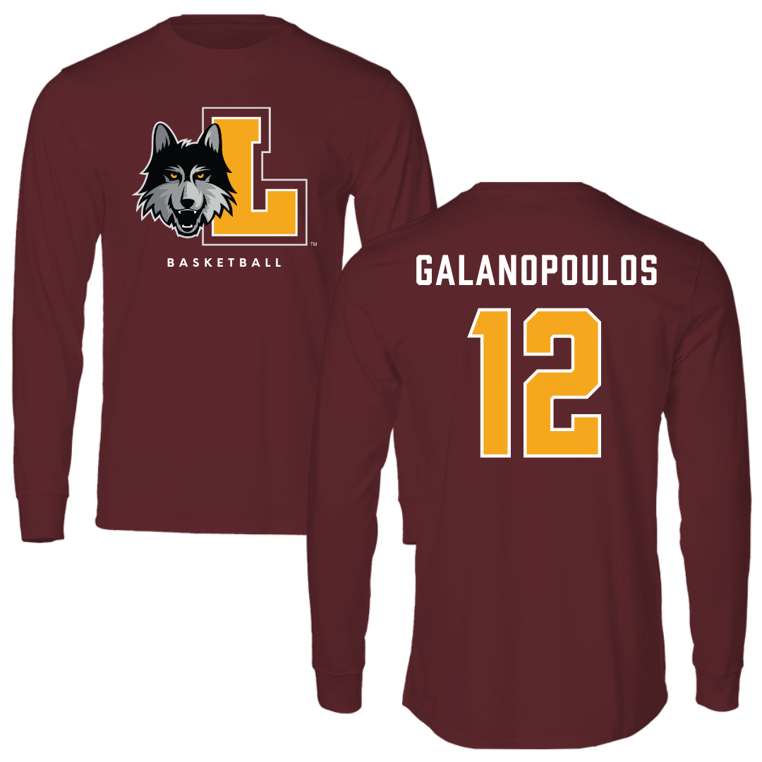 Loyola University-Chicago Basketball Maroon Mascot Performance Long Sleeve - #12 Sam Galanopoulos