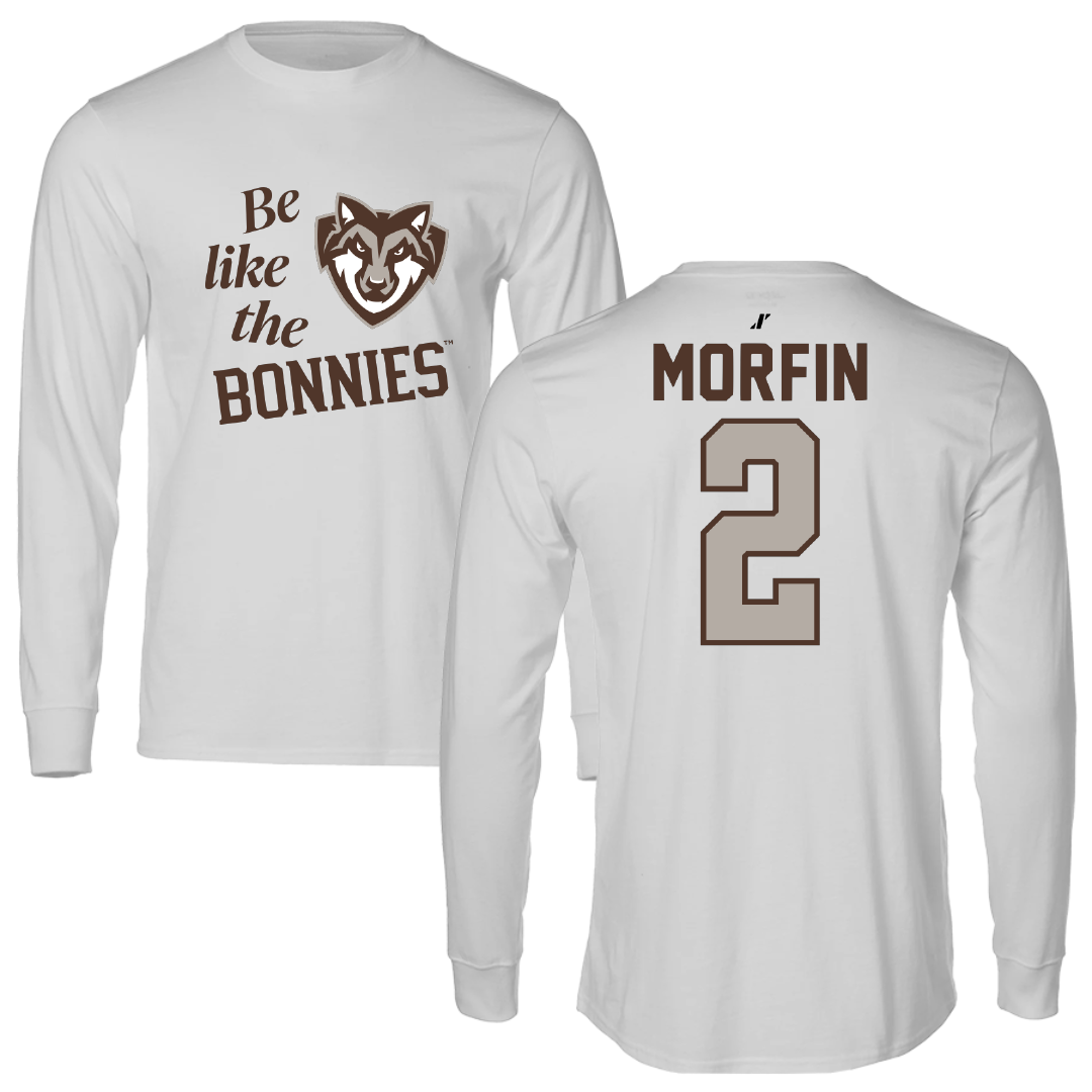 St. Bonaventure University Soccer Light Gray Be Like Us Long Sleeve - #2 Sean Morfin