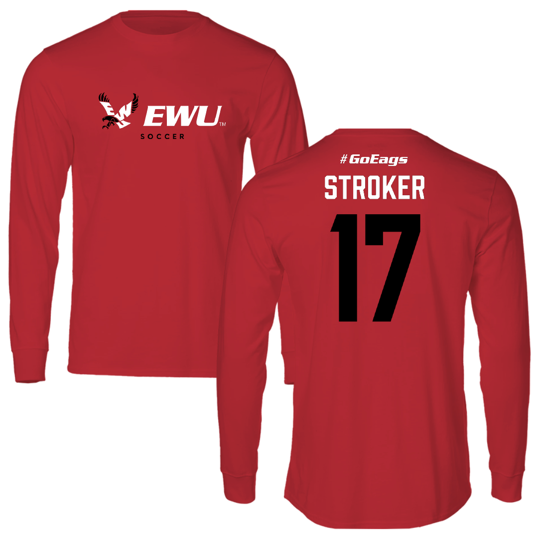 Eastern Washington University Soccer Red Long Sleeve - #17 Kyla Stroker