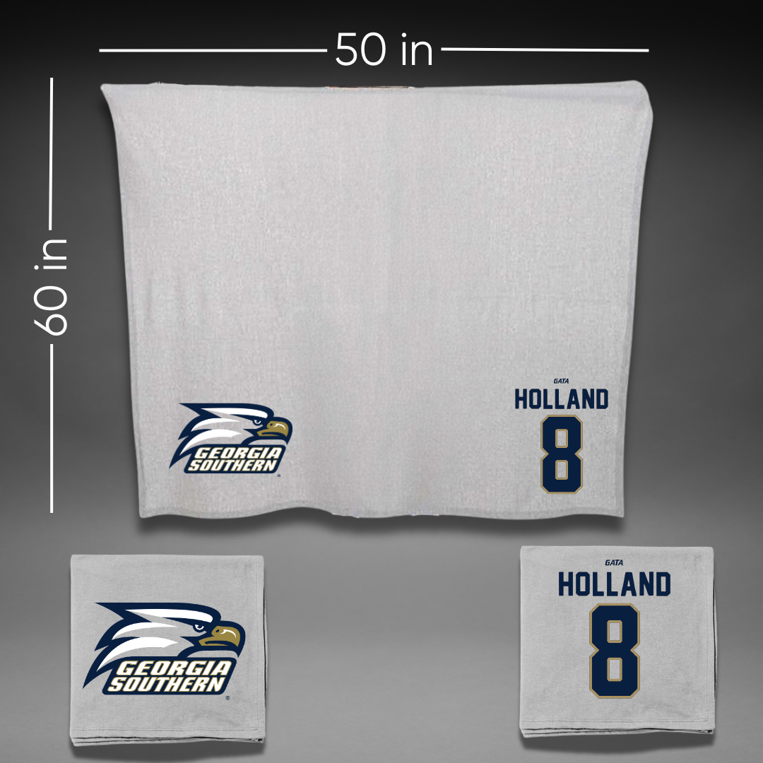 Georgia Southern University Softball Gray Blanket - #8 Bailey Holland