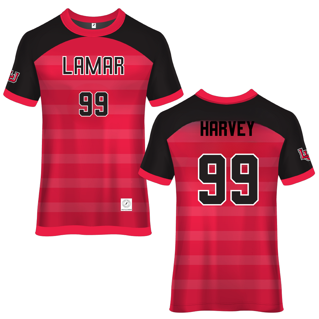Lamar University Red Soccer Jersey - #99 Kamryn Harvey