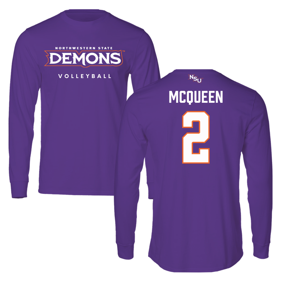 Northwestern State University Volleyball Purple Demons Long Sleeve - #2 Madisynne McQueen