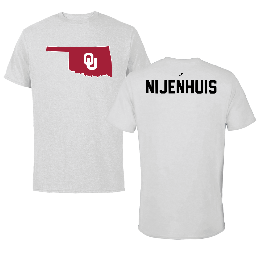 University of Oklahoma Wrestling Light Gray State Performance Tee - Gerrit Nijenhuis