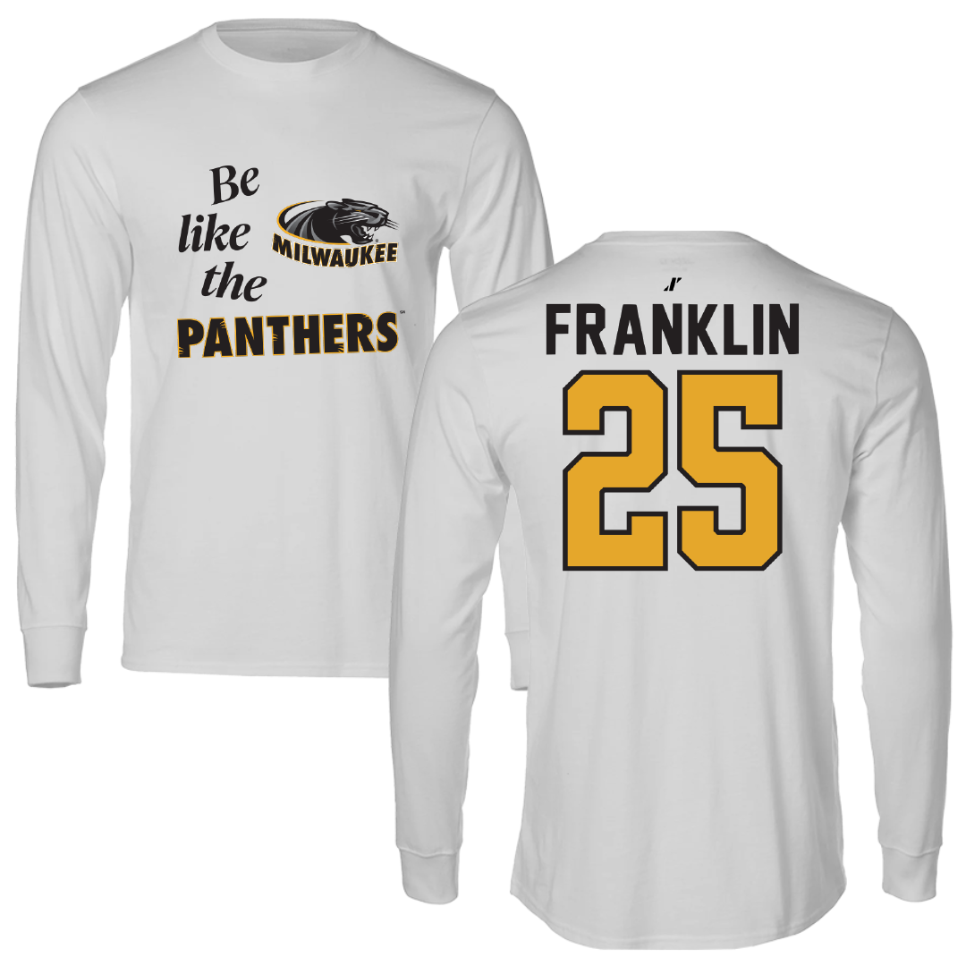 University of Wisconsin-Milwaukee Basketball Light Gray Be Like Us Long Sleeve - #25 Aaron Franklin