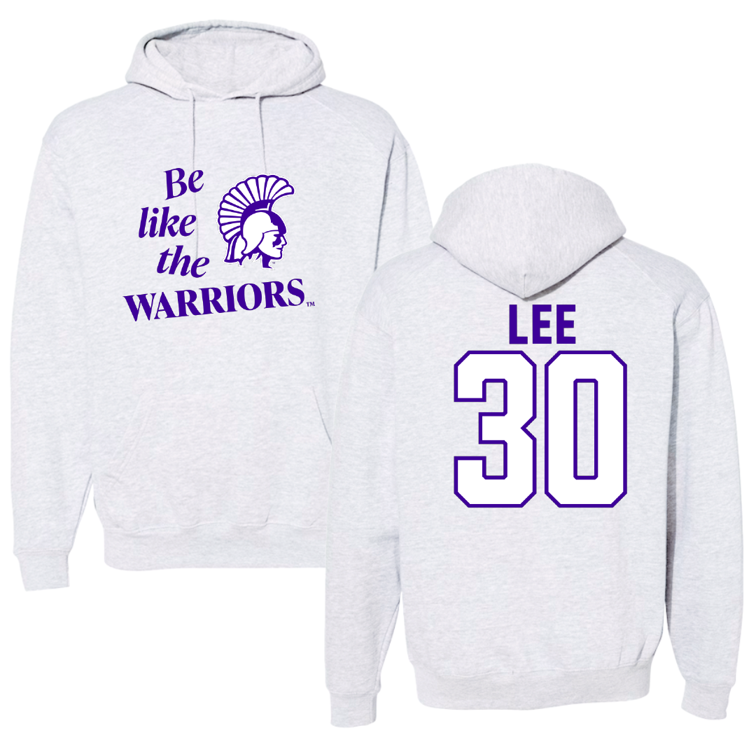 Winona State University Baseball Light Gray Be Like Us Hoodie - #30 Peyton Lee