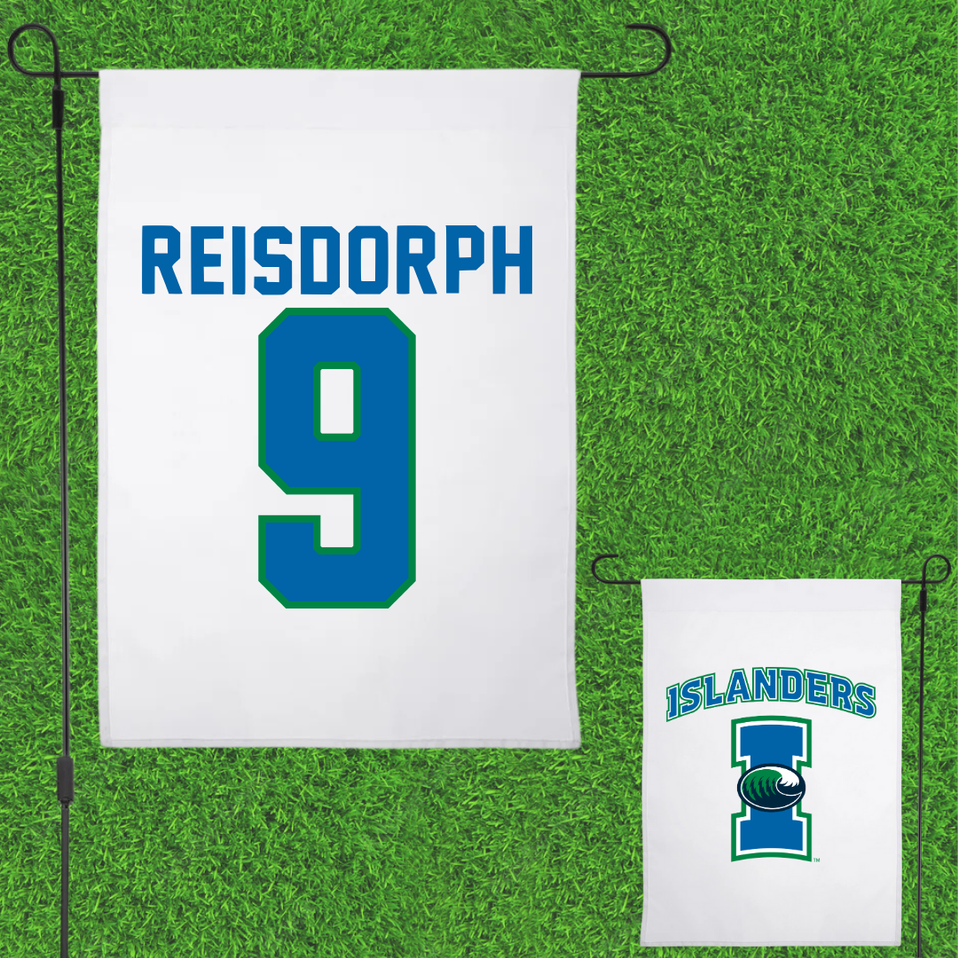 Texas A&M University-Corpus Christi Baseball White Garden Flag - #9 Chance Reisdorph
