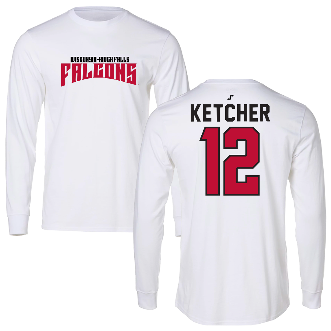 University of Wisconsin-River Falls Soccer White Classic Long Sleeve - #12 Ellie Ketcher