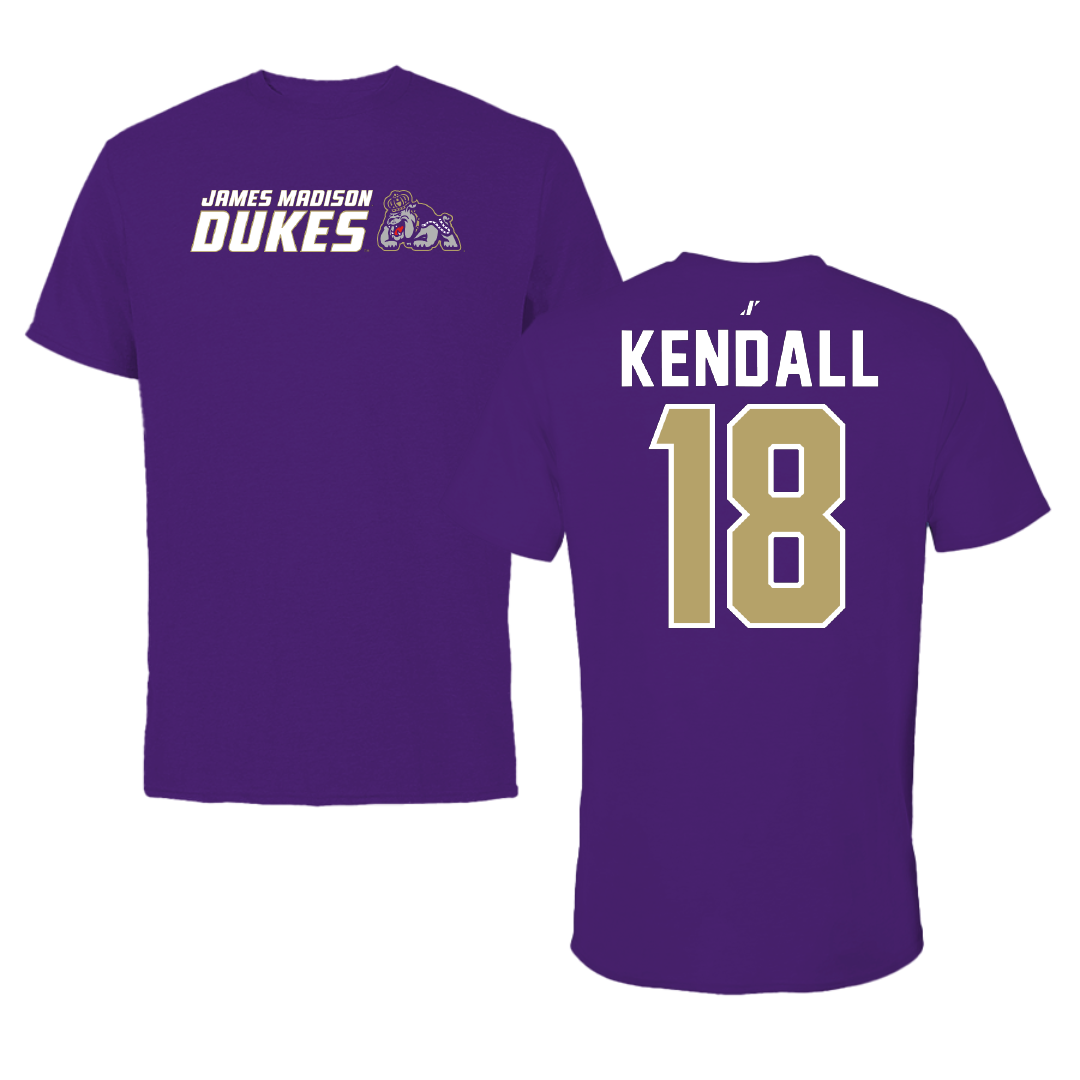 James Madison University Football Purple General Tee - #18 Blake Kendall