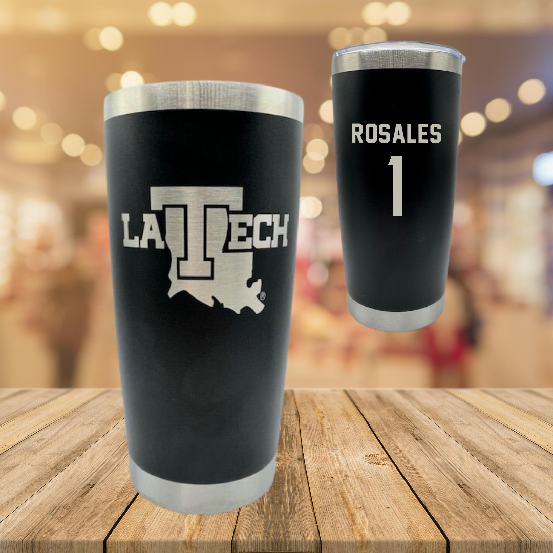 Louisiana Tech University Bowling Black Stainless Steel Tumbler - #1 Patricia Rosales