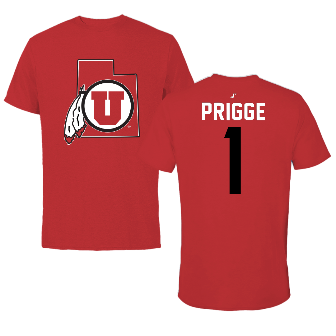 University of Utah Soccer Red State Performance Tee - #1 Taylor Prigge