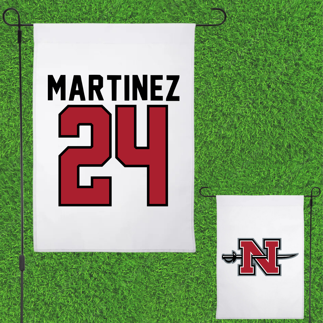 Nicholls State University Basketball White Garden Flag - #24 Marypaz Martinez