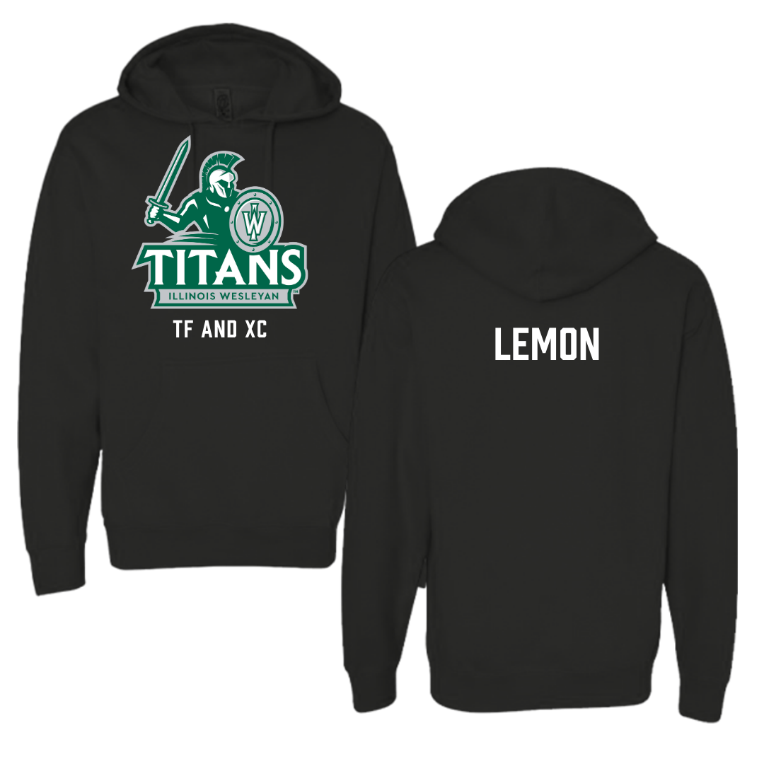 Illinois Wesleyan University TF and XC Black Hoodie - Davion Lemon