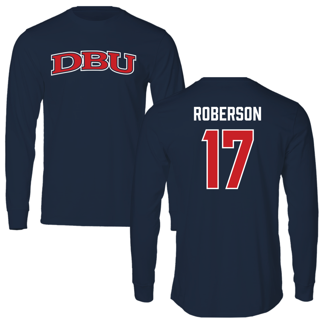 Dallas Baptist University Soccer Navy DBU Performance Long Sleeve - #17 Haley Roberson