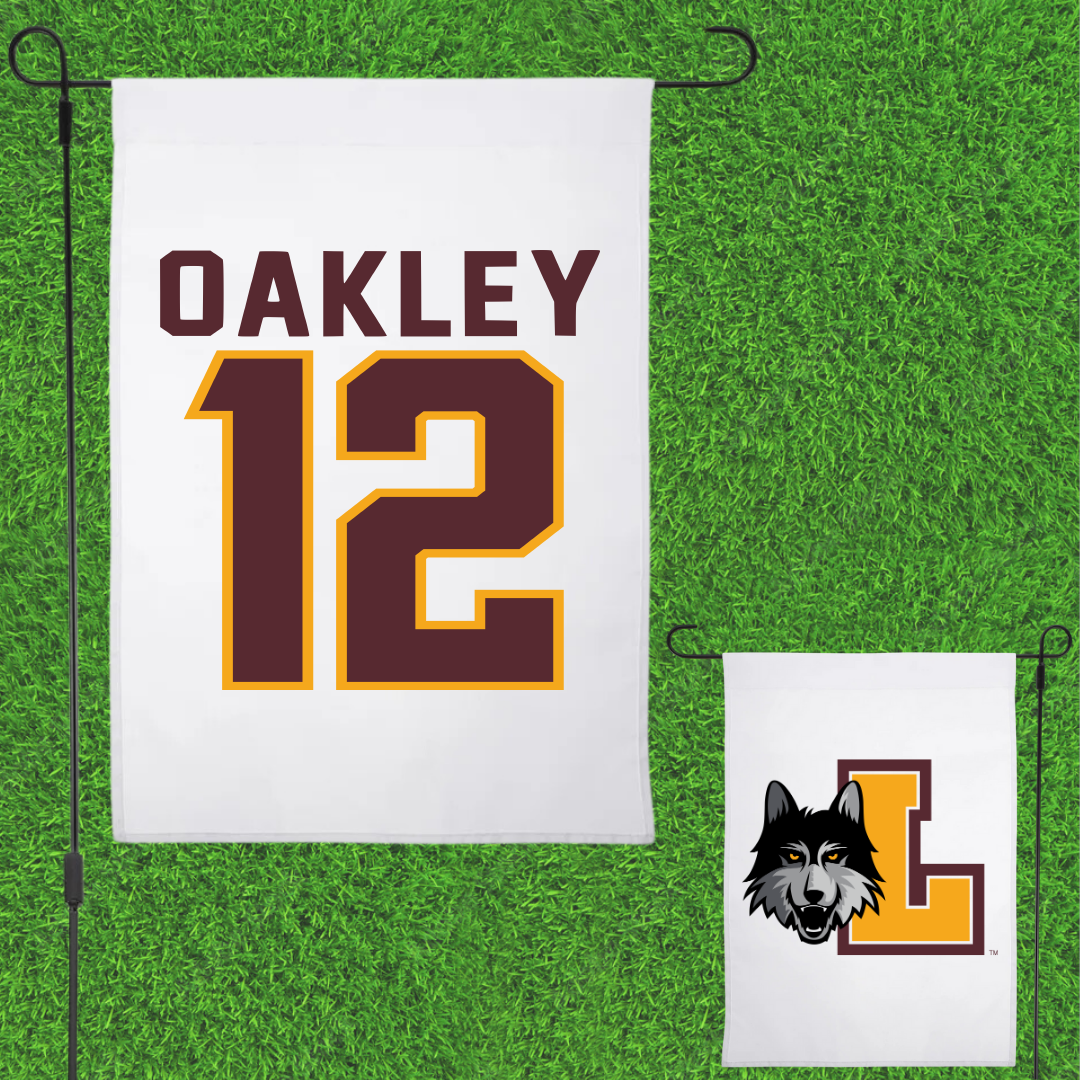 Loyola University-Chicago Volleyball White Garden Flag - #12 Matt Oakley