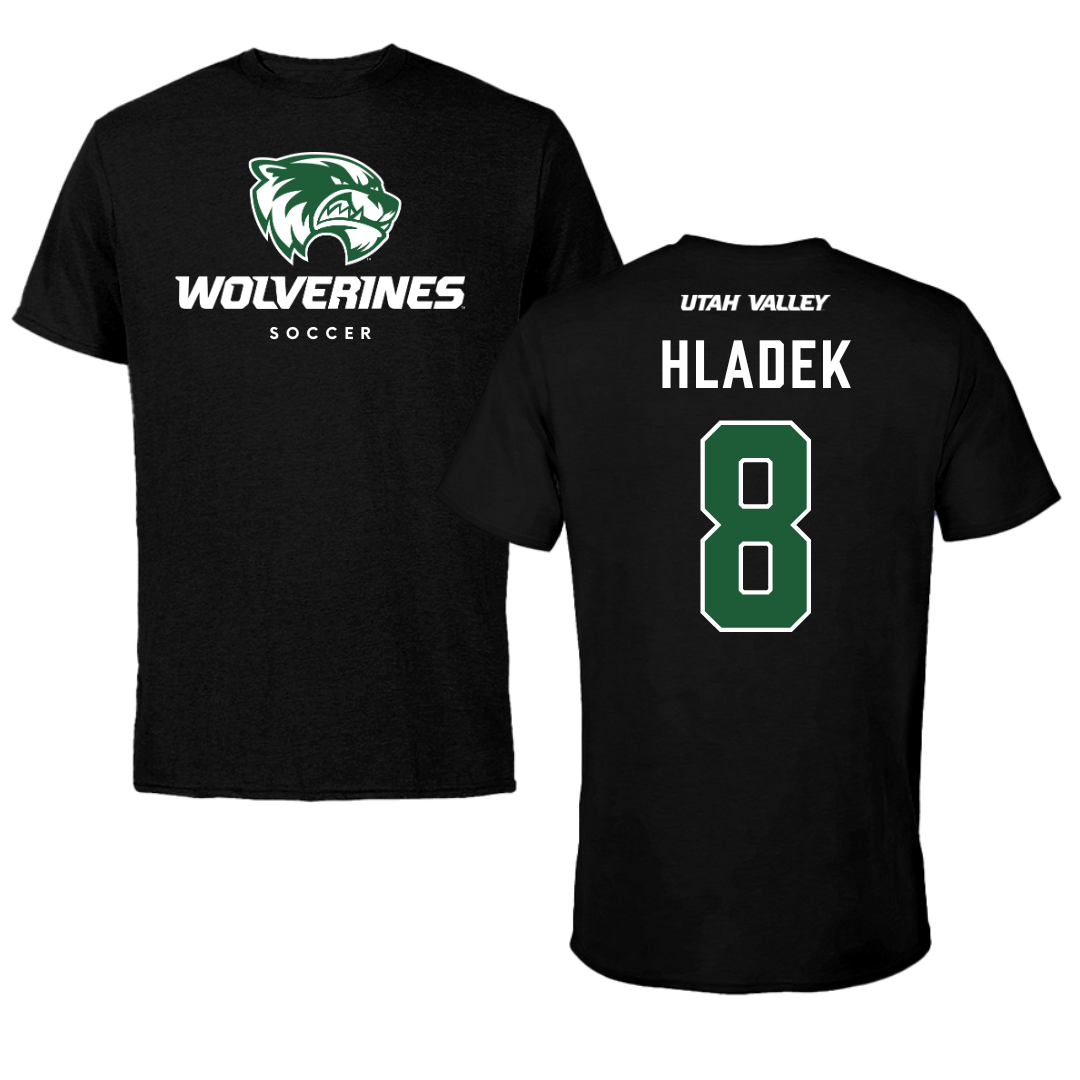 Utah Valley University Soccer Black Mascot Tee - #8 Ruby Hladek