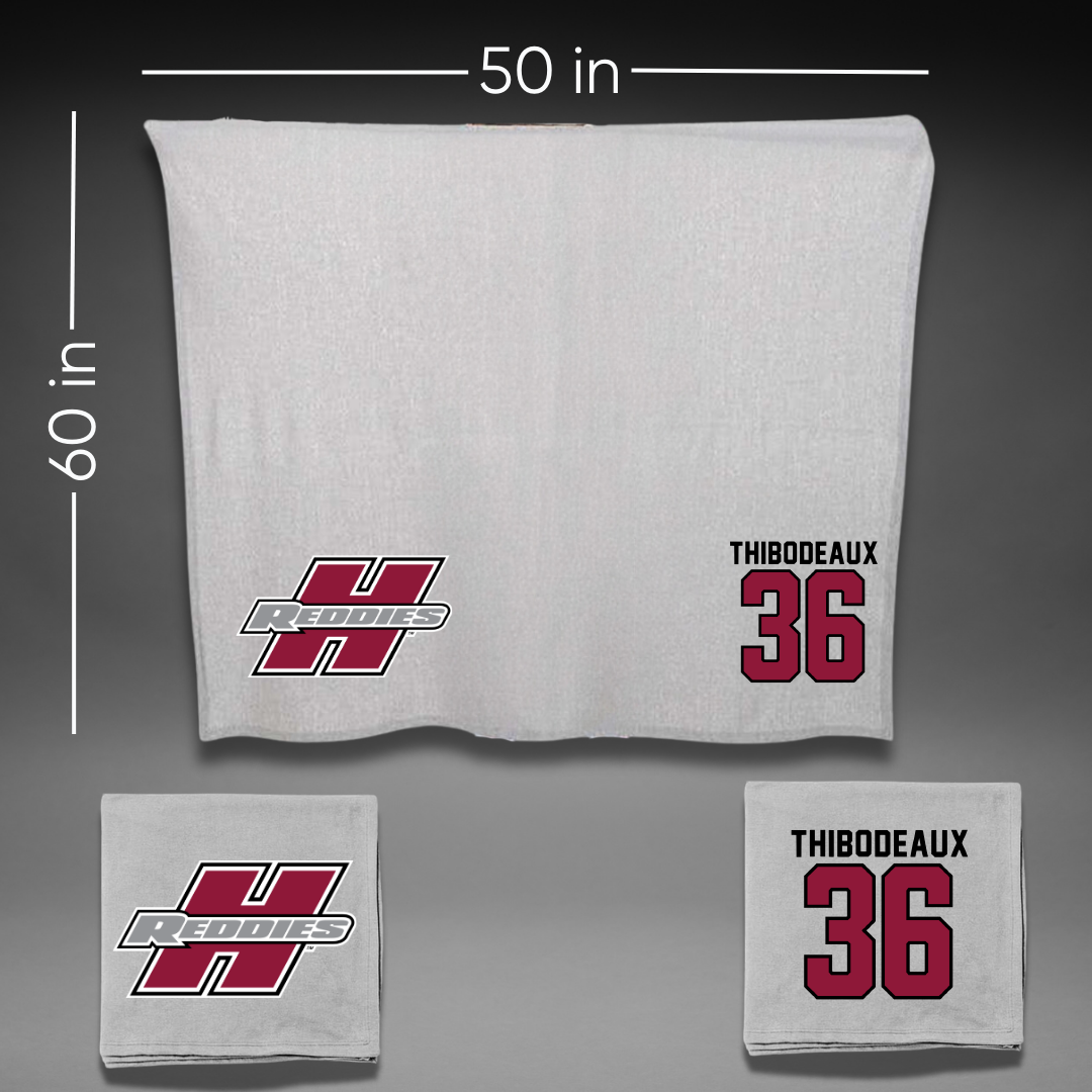 Henderson State University Football Gray Blanket - #36 Eric Thibodeaux