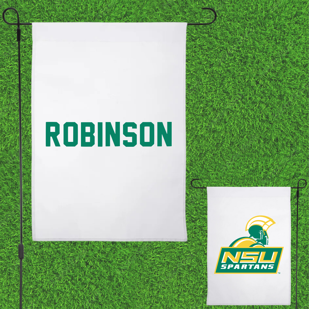 Norfolk State University TF and XC White Garden Flag - Brooklyn Robinson