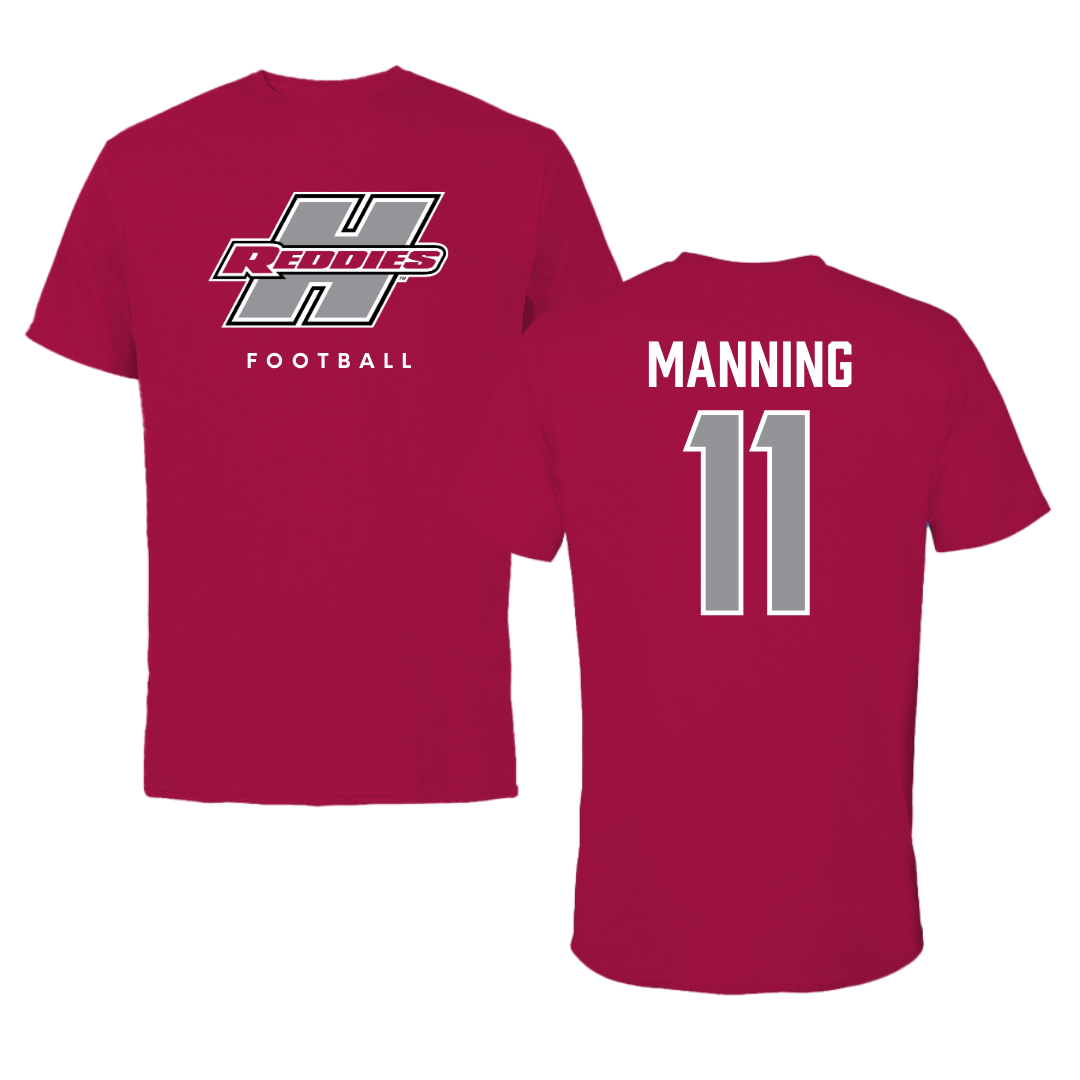 Henderson State University Football Cardinal Performance Tee - #11 Paul Manning