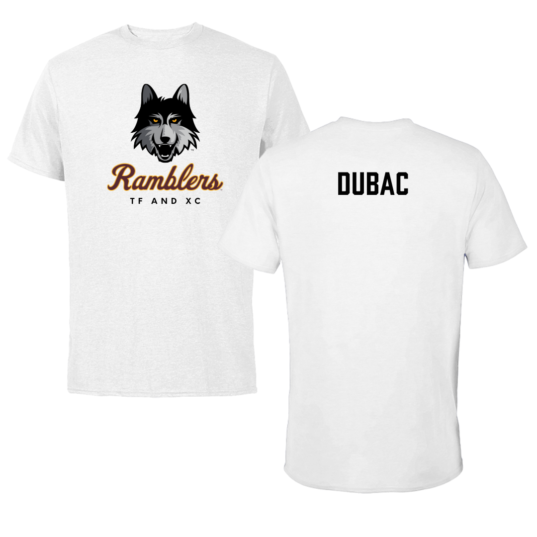 Loyola University-Chicago TF and XC White Ramblers Performance Tee - Mia Dubac