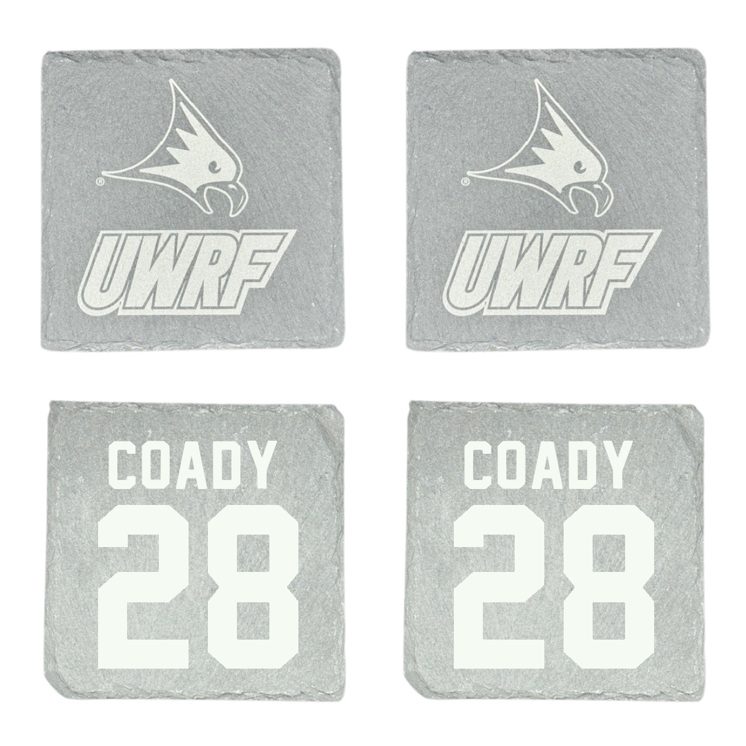 University of Wisconsin-River Falls Ice Hockey Stone Coaster (4 Pack)  - #28 Gibb Coady