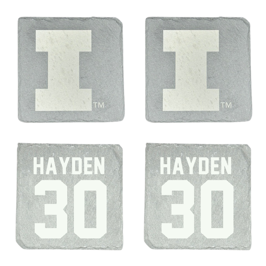 University of Illinois Football Stone Coaster (4 Pack)  - #30 Jojo Hayden
