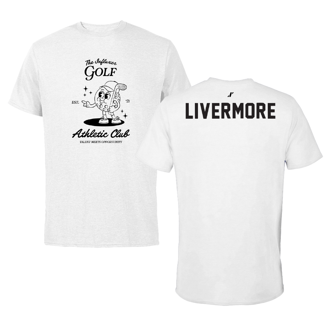 Golf White Influxer Athletic Club Tee - Will Livermore