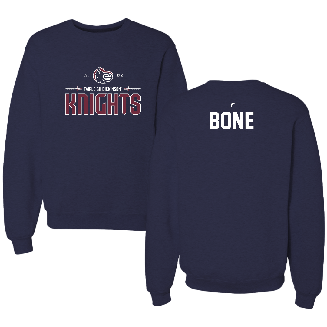 Fairleigh Dickinson University-Metropolitan Campus Fencing Navy General Crewneck - Emily Bone