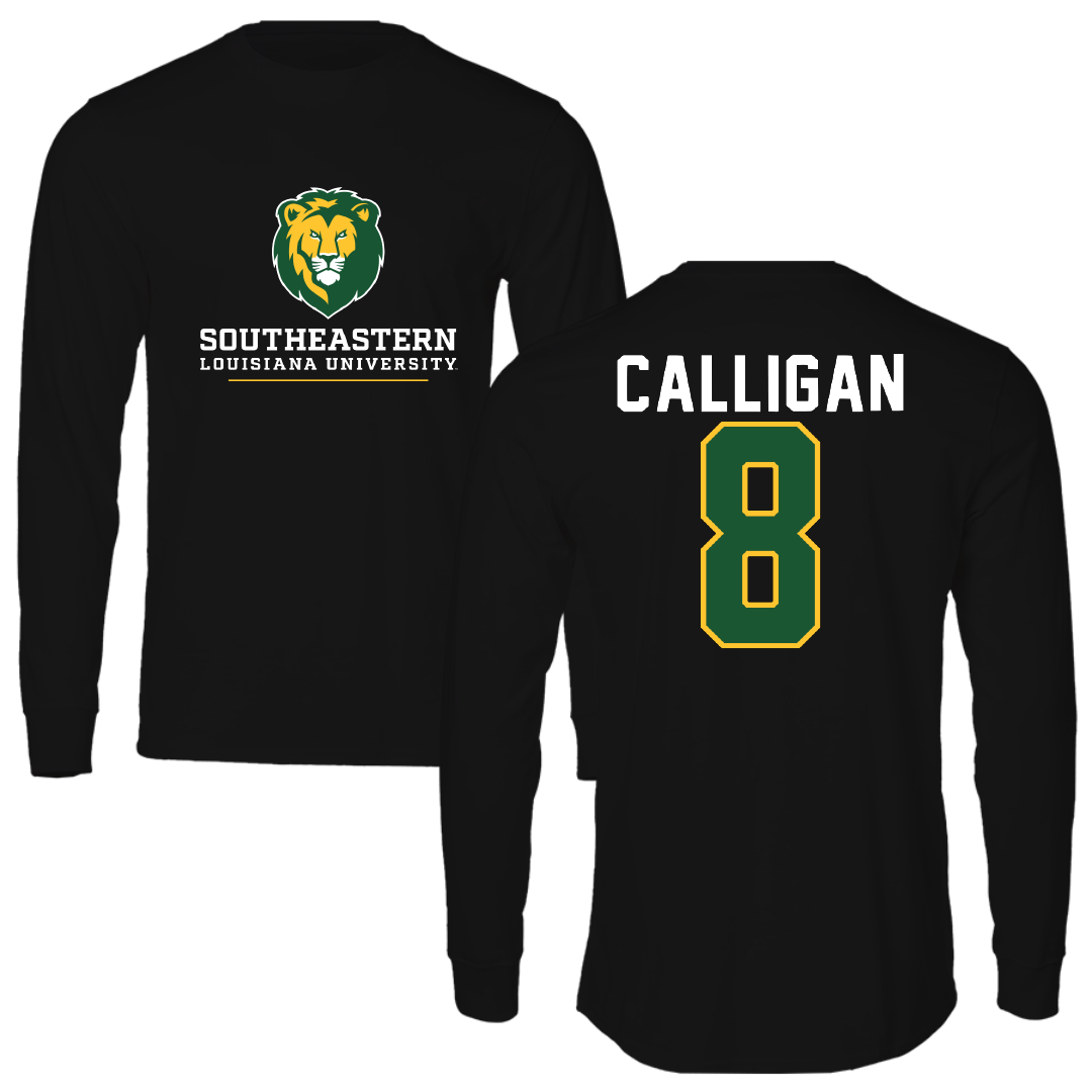 Southeastern Louisiana University Football Black Long Sleeve - #8 Keydrain Calligan