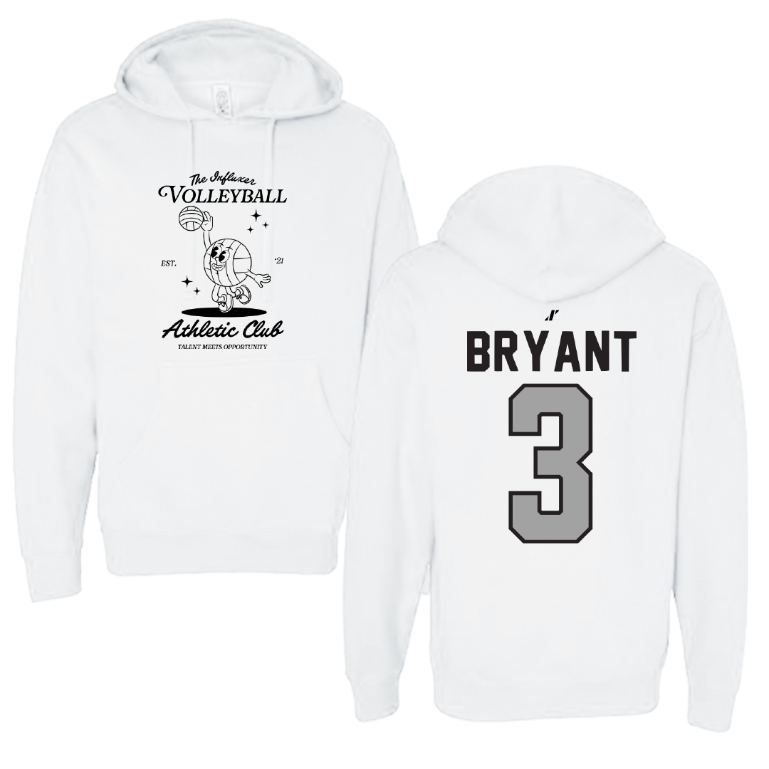 Volleyball White Influxer Athletic Club Hoodie - #3 Trinity Bryant