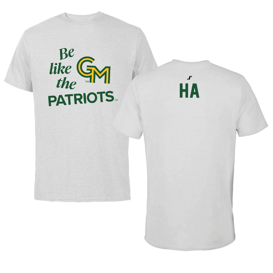 George Mason University Tennis Light Gray Be Like Us Tee - Dustin Ha