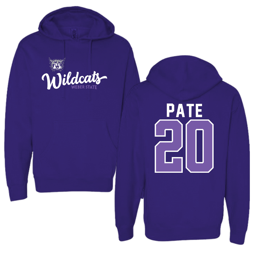Weber State University Football Purple General Hoodie - #20 Montae Pate
