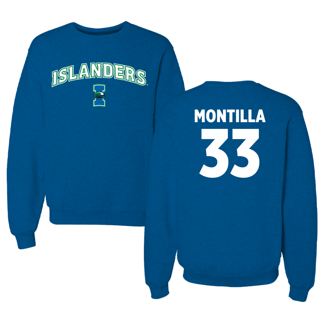 Texas A&M University-Corpus Christi Softball Blue Crewneck - #33 Monee Montilla