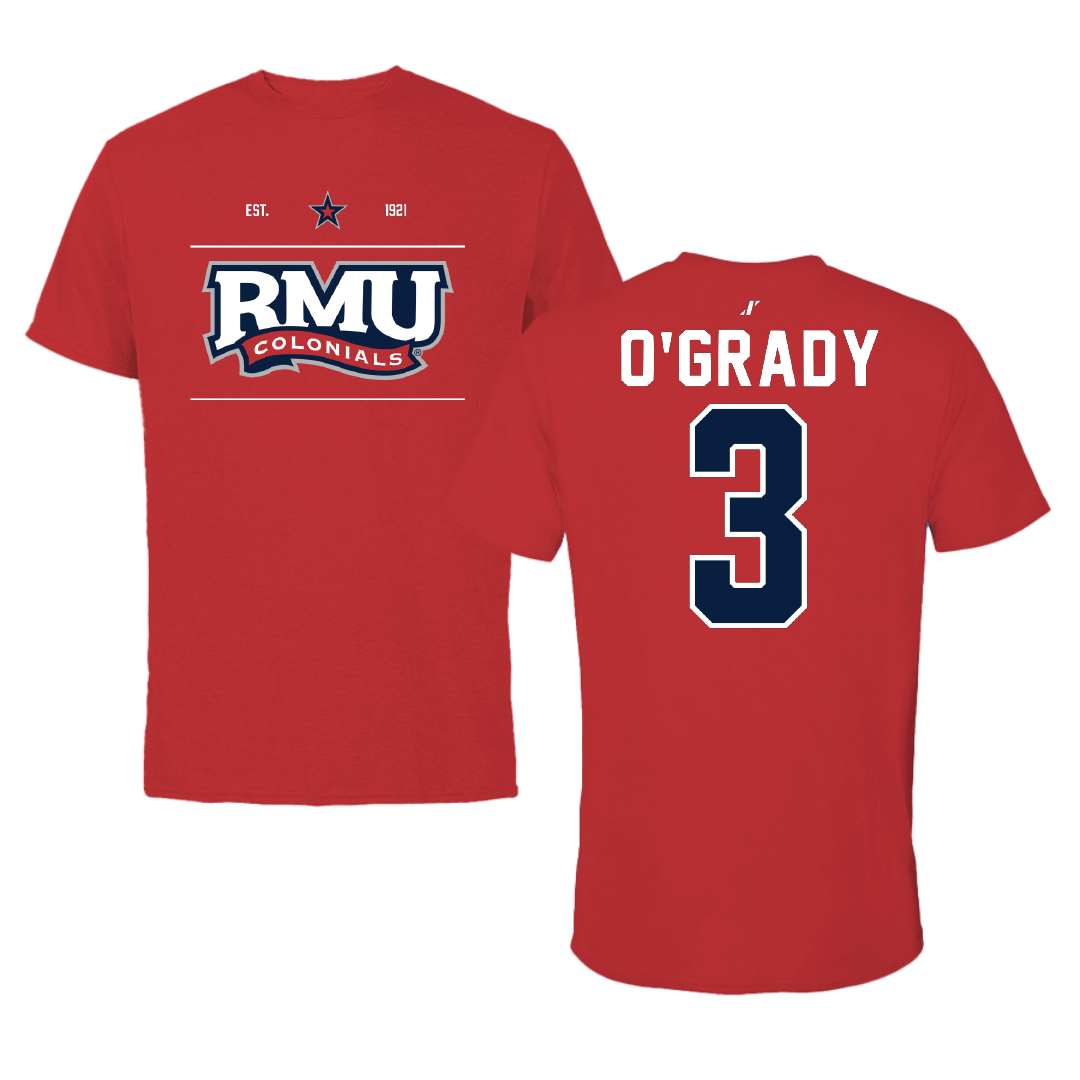 Robert Morris University Basketball Red General Tee - #3 Tanner O'Grady