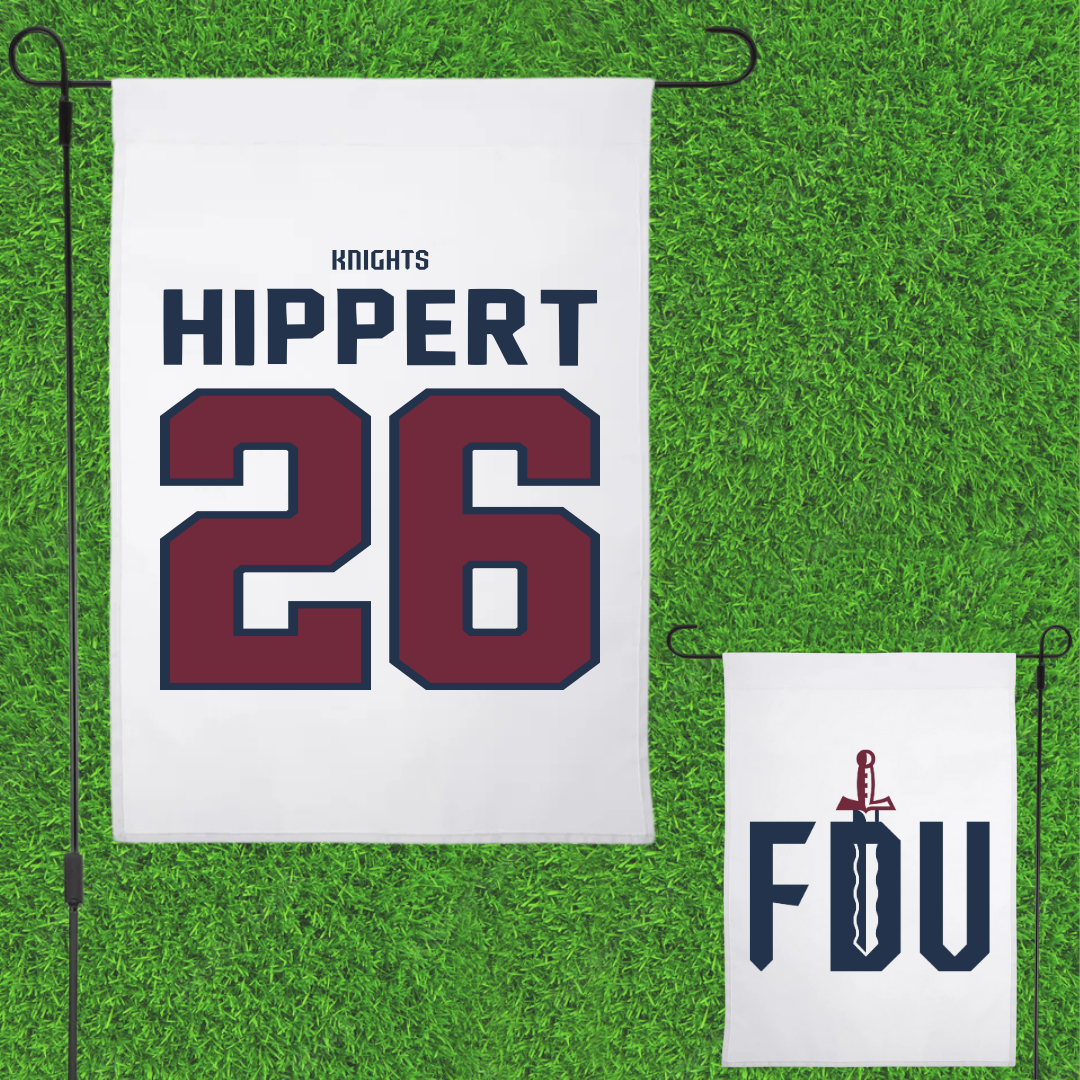 Fairleigh Dickinson University-Metropolitan Campus Lacrosse White Garden Flag - #26 Kendal Hippert