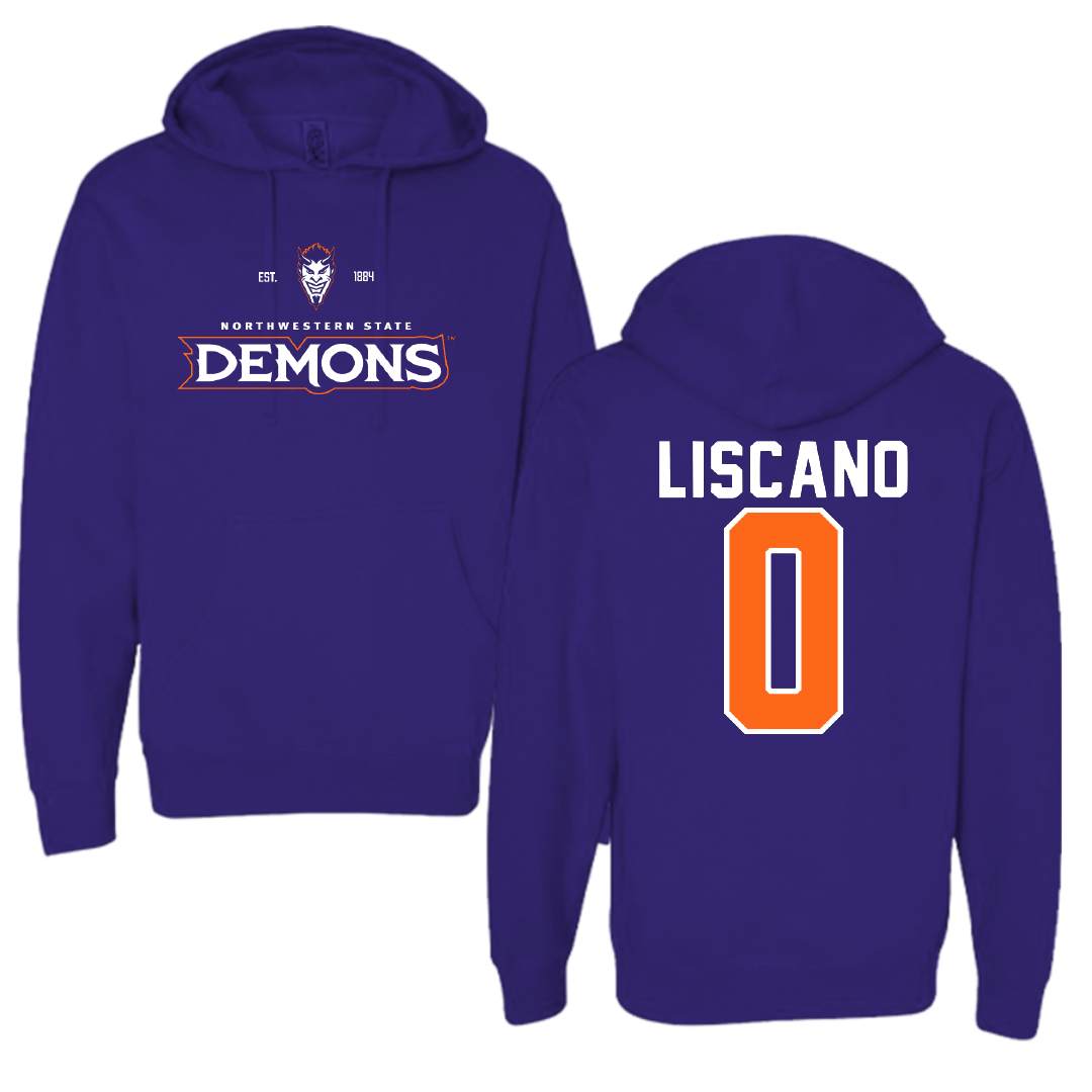 Northwestern State University Softball Purple General Hoodie - #0 Mia Liscano