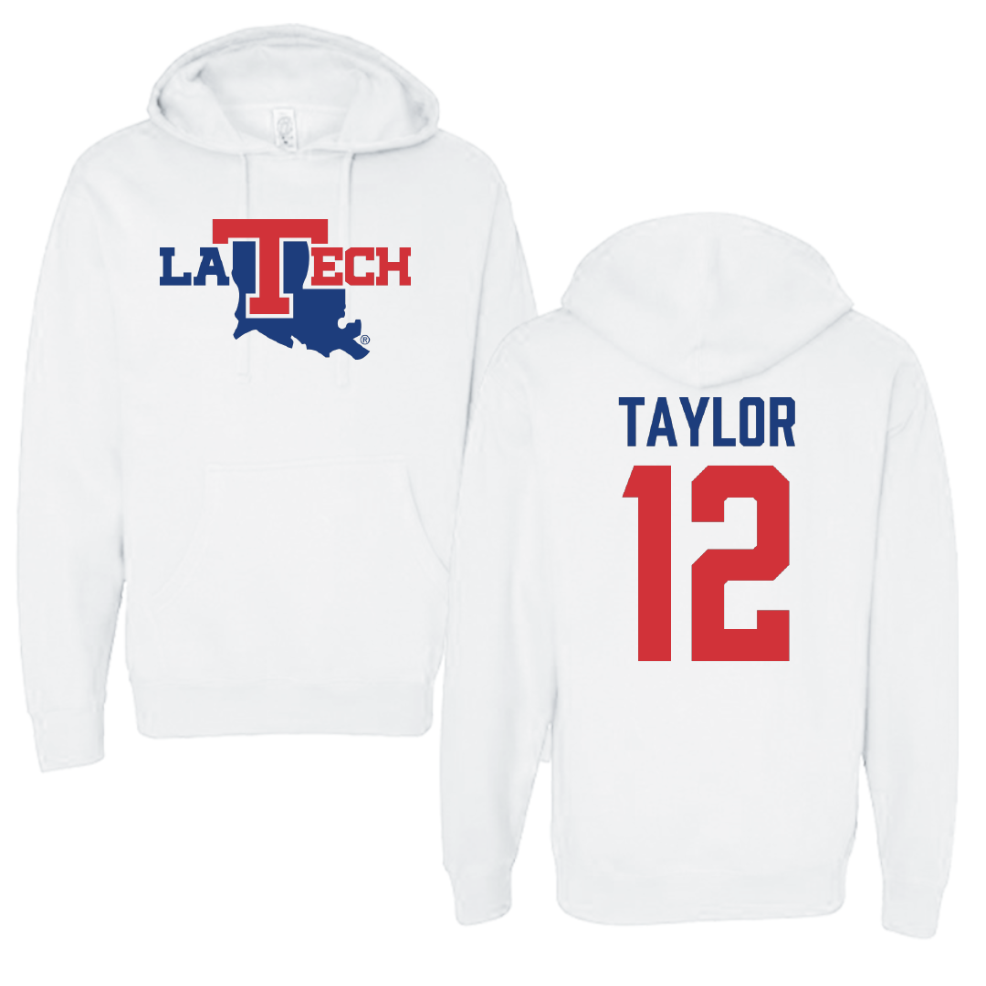 Louisiana Tech University Soccer White Hoodie - #12 Kyra Taylor