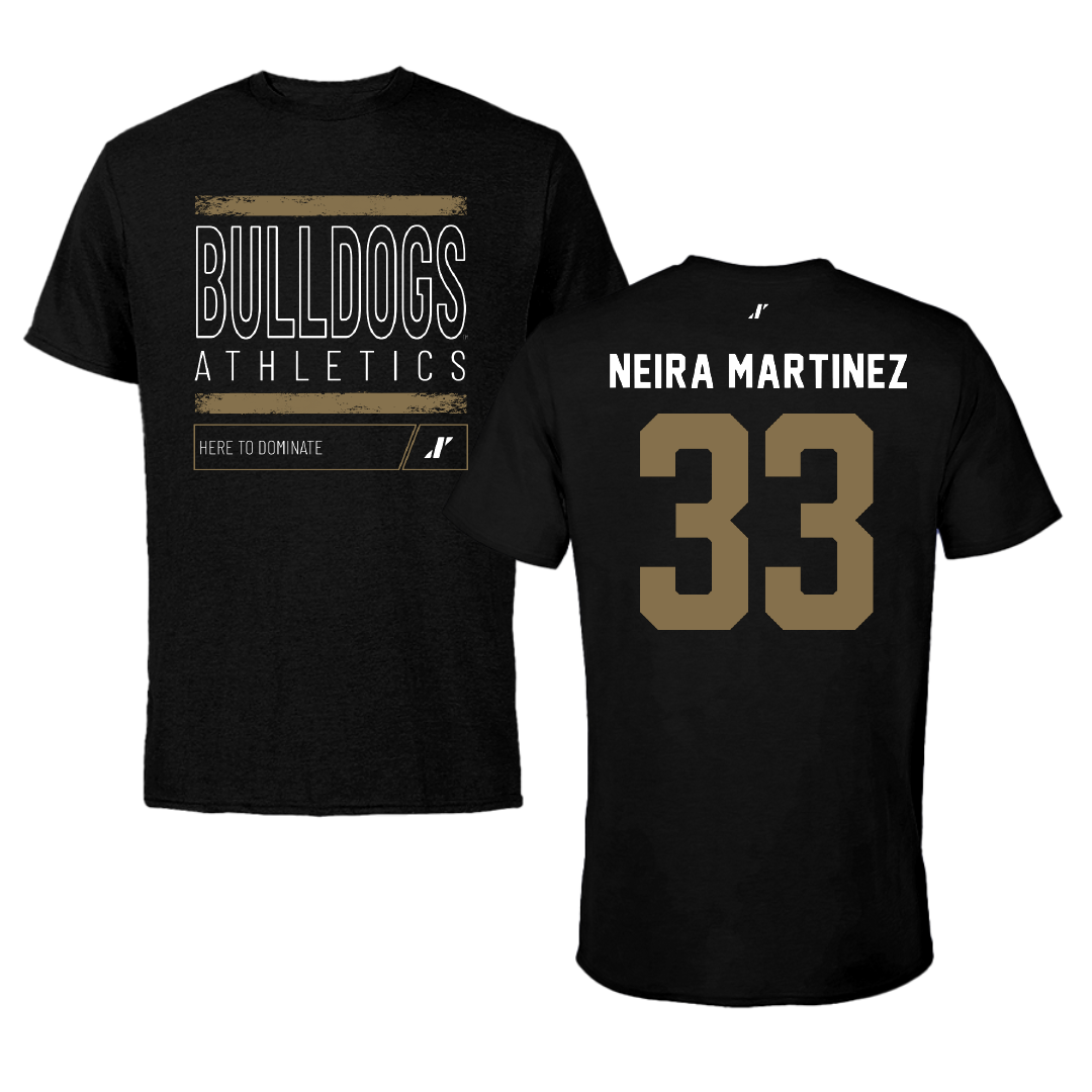 Bryant University Basketball Black Dominate Performance Tee - #33 Marta Neira Martinez