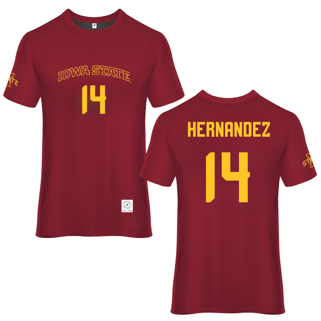 Iowa State University Cardinal Soccer Jersey - #14 Lauren Hernandez