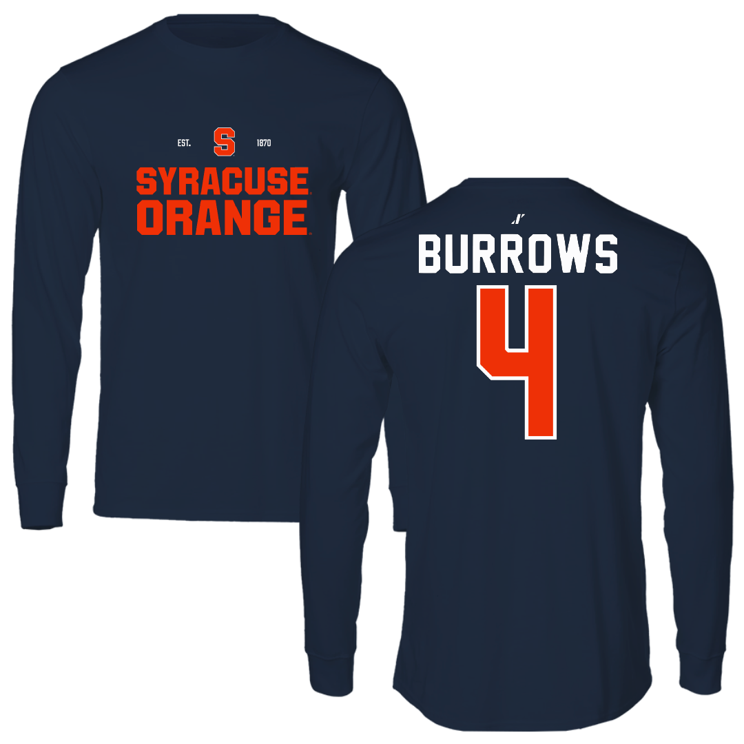 Syracuse University Basketball Navy General Long Sleeve - #4 Sophie Burrows