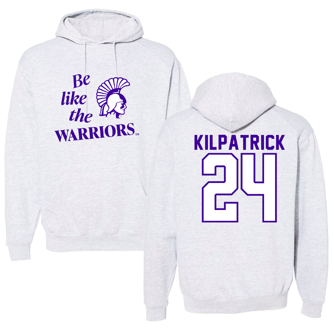 Winona State University Basketball Light Gray Be Like Us Hoodie - #24 Emmaline Kilpatrick