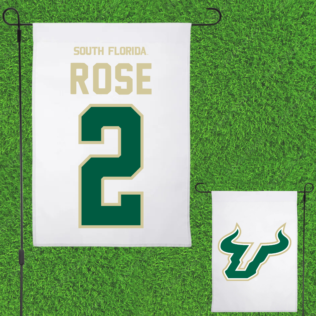 University of South Florida Baseball White Garden Flag - #2 Matt Rose