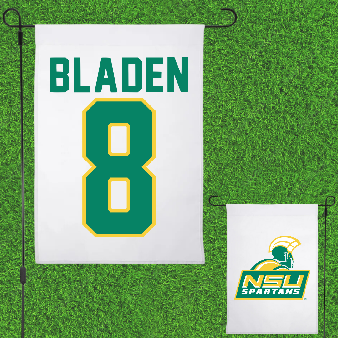 Norfolk State University Basketball White Garden Flag - #8 Tyrel Bladen