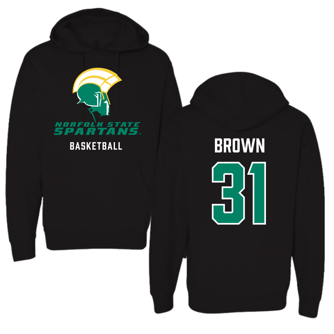 Norfolk State University Basketball Black Hoodie - #31 Cahiem Brown