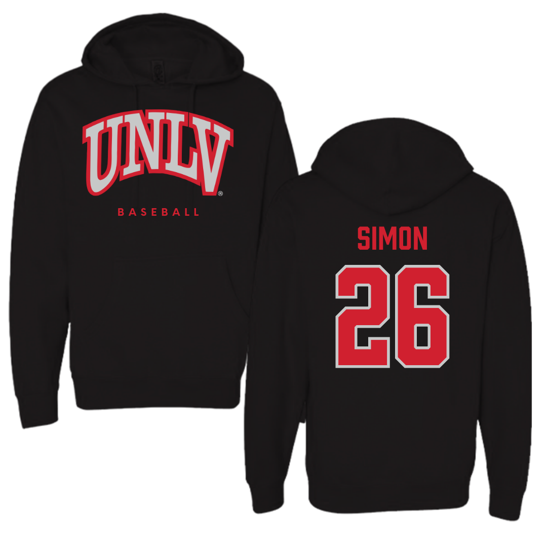 University of Nevada-Las Vegas Baseball Black Hoodie - #26 Sam Simon