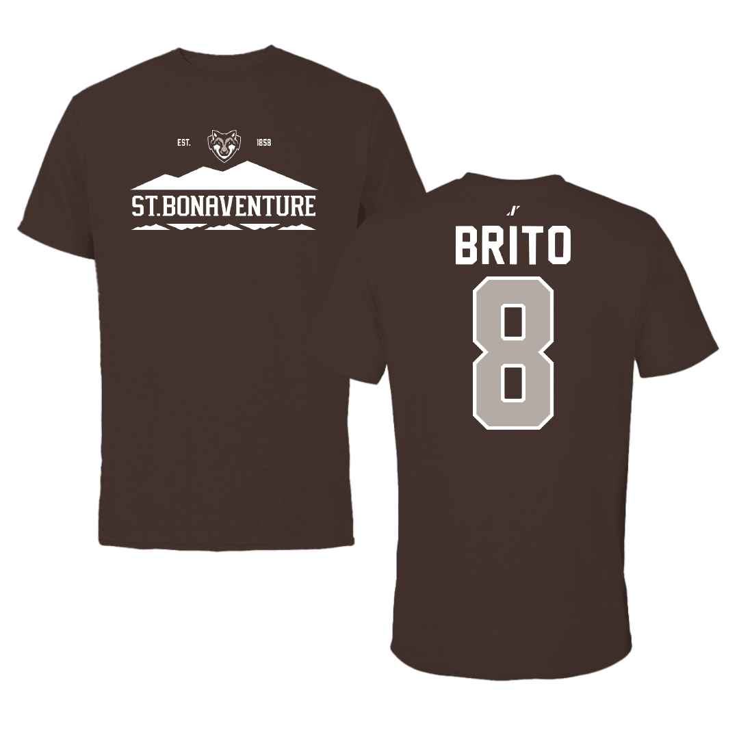 St. Bonaventure University Soccer Brown General Tee - #8 Kenzo Brito