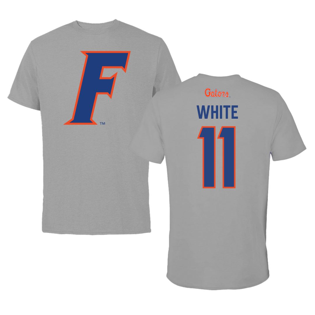 University of Florida Soccer Dark Gray Tee - #11 Sophie White
